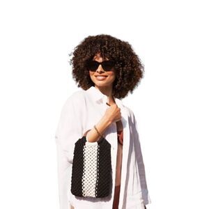 Laude the Label Mini Macramé Bag with Wooden Handles​